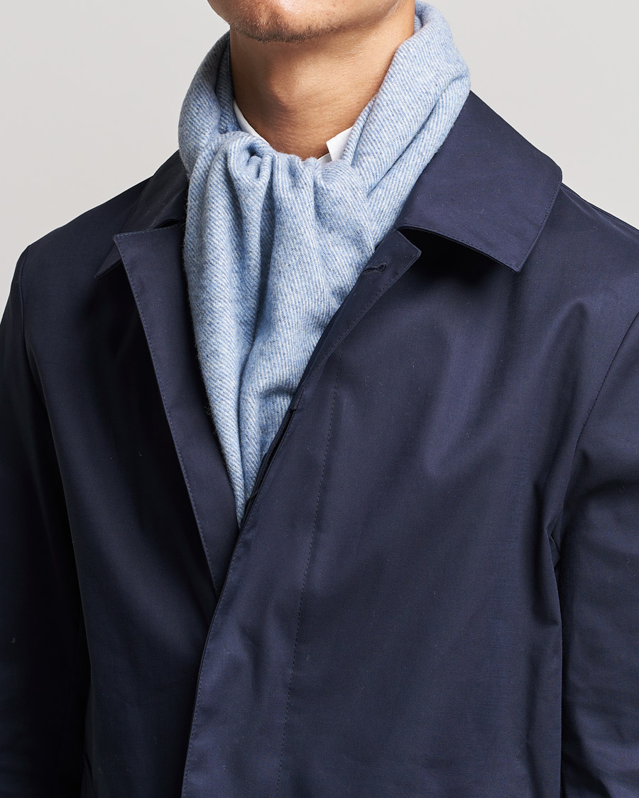 Mies | Stenströms Herringbone Wool Scarf Blue | Stenströms | Herringbone Wool Scarf Blue