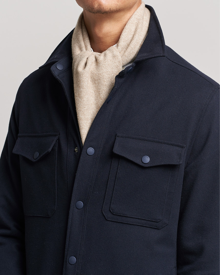 Mies | Stenströms Herringbone Wool Scarf Beige | Stenströms | Herringbone Wool Scarf Beige