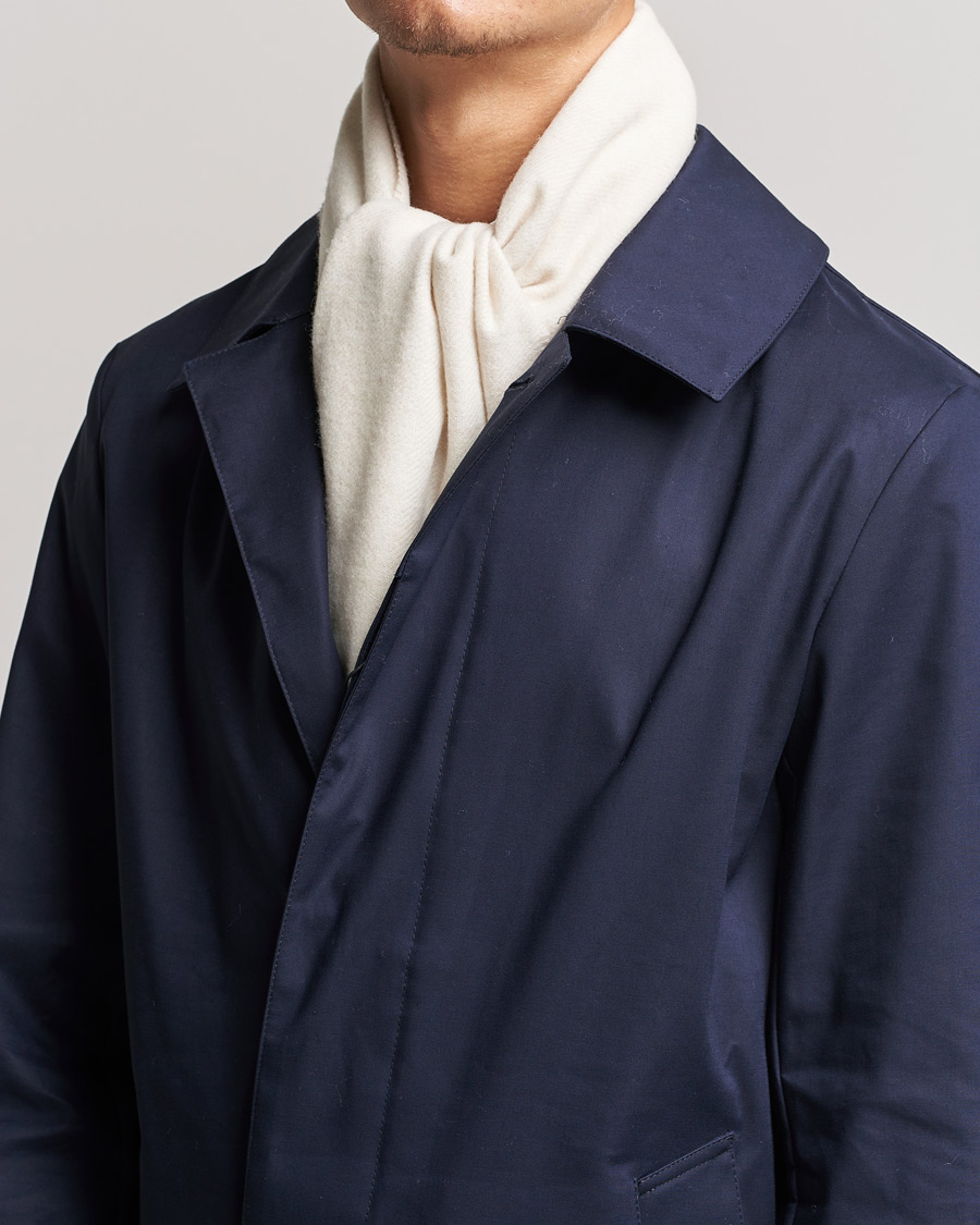 Mies | Stenströms Herringbone Wool Scarf Creme White | Stenströms | Herringbone Wool Scarf Creme White
