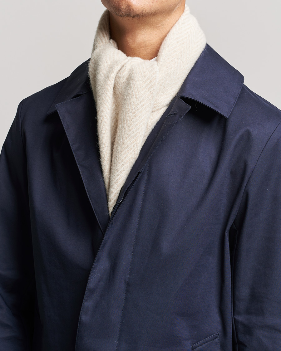 Mies | Stenströms Large Herringbone Wool Scarf Beige | Stenströms | Large Herringbone Wool Scarf Beige