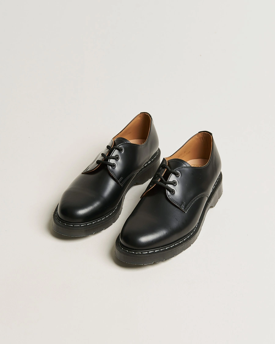 Mies | Käsintehdyt kengät | Solovair | 3 Eye Gibson Shoe Black Shine