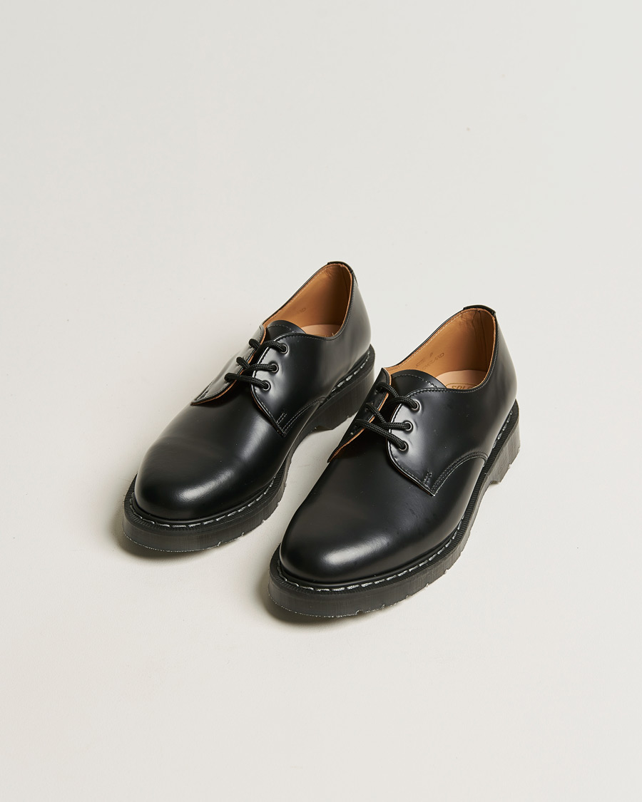 Mies | Derby-kengät | Solovair | 3 Eye Gibson Shoe Black Shine