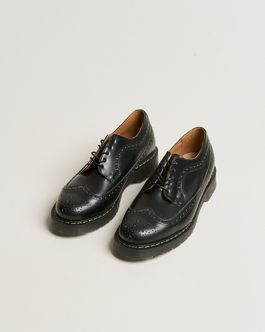 Mies | Brogue-kengät | Solovair | American Brogue Shoe Black Shine
