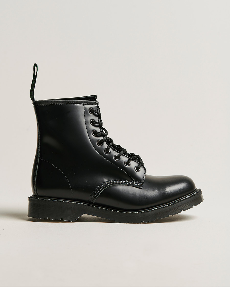 Mies | Nilkkurit | Solovair | 8 Eye Derby Boot Black Shine