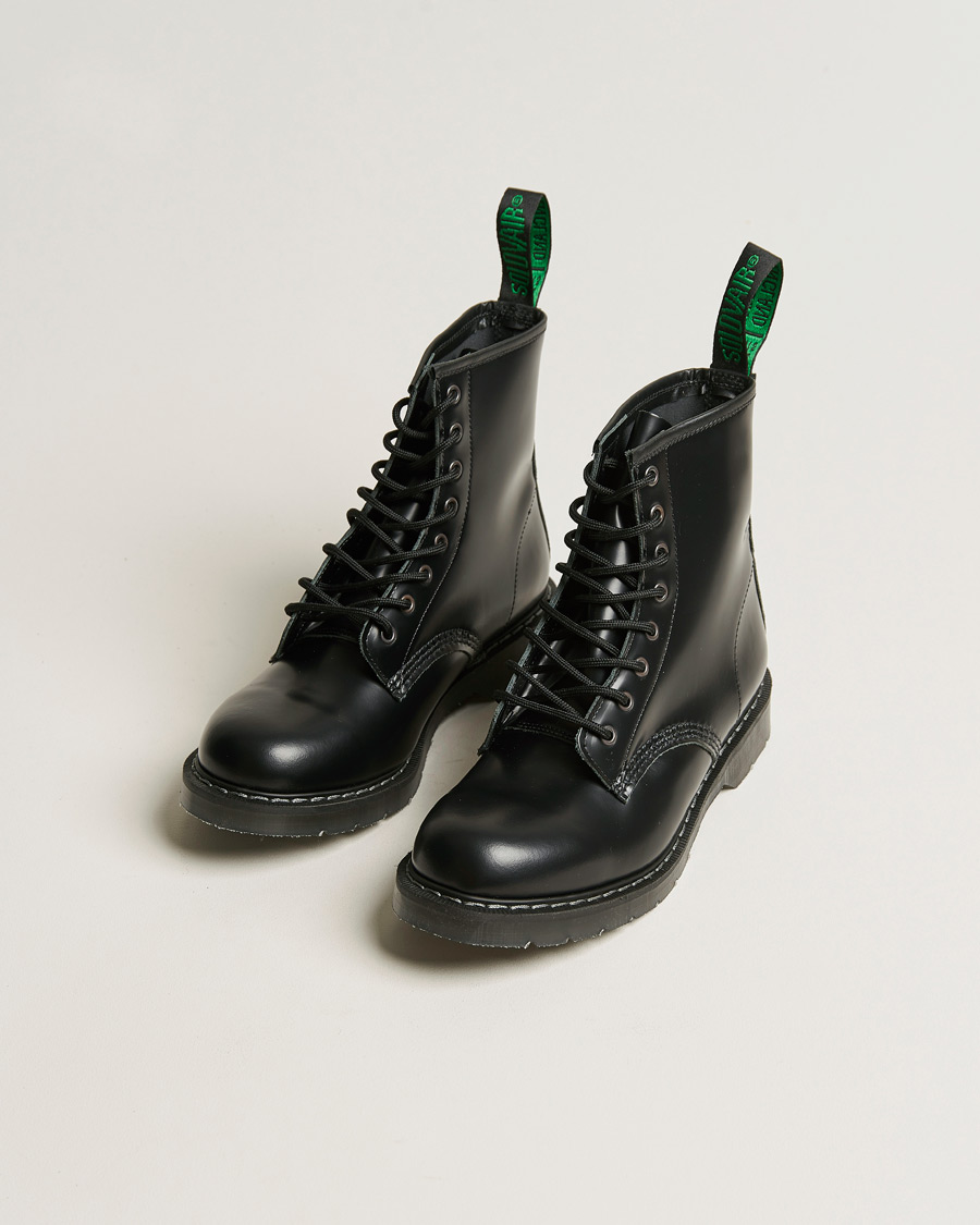 Mies | Nilkkurit | Solovair | 8 Eye Derby Boot Black Shine