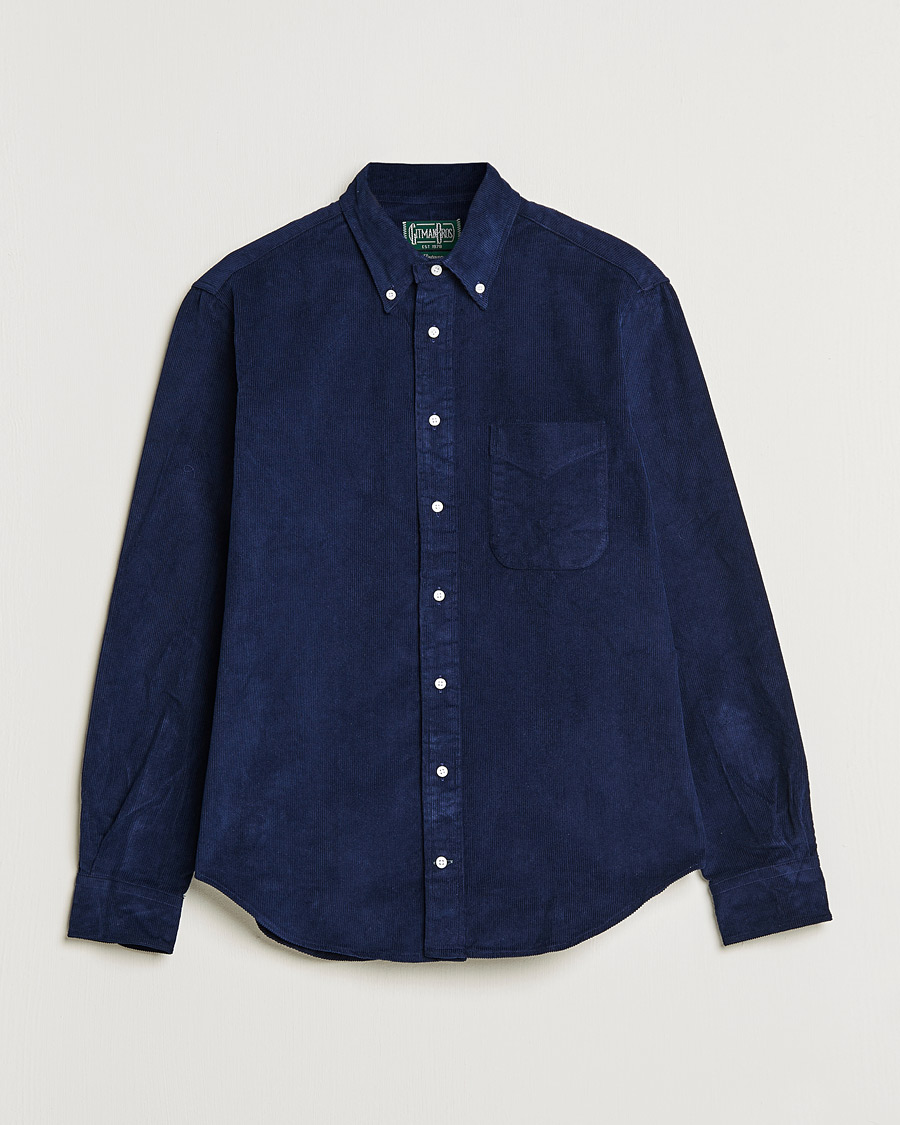 Mies | Kauluspaidat | Gitman Vintage | Button Down Heavy Corduroy Shirt Navy