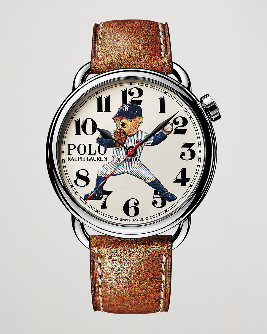 Mies | Polo Ralph Lauren 42mm Automatic Yankee Bear White Dial | Polo Ralph Lauren | 42mm Automatic Yankee Bear White Dial