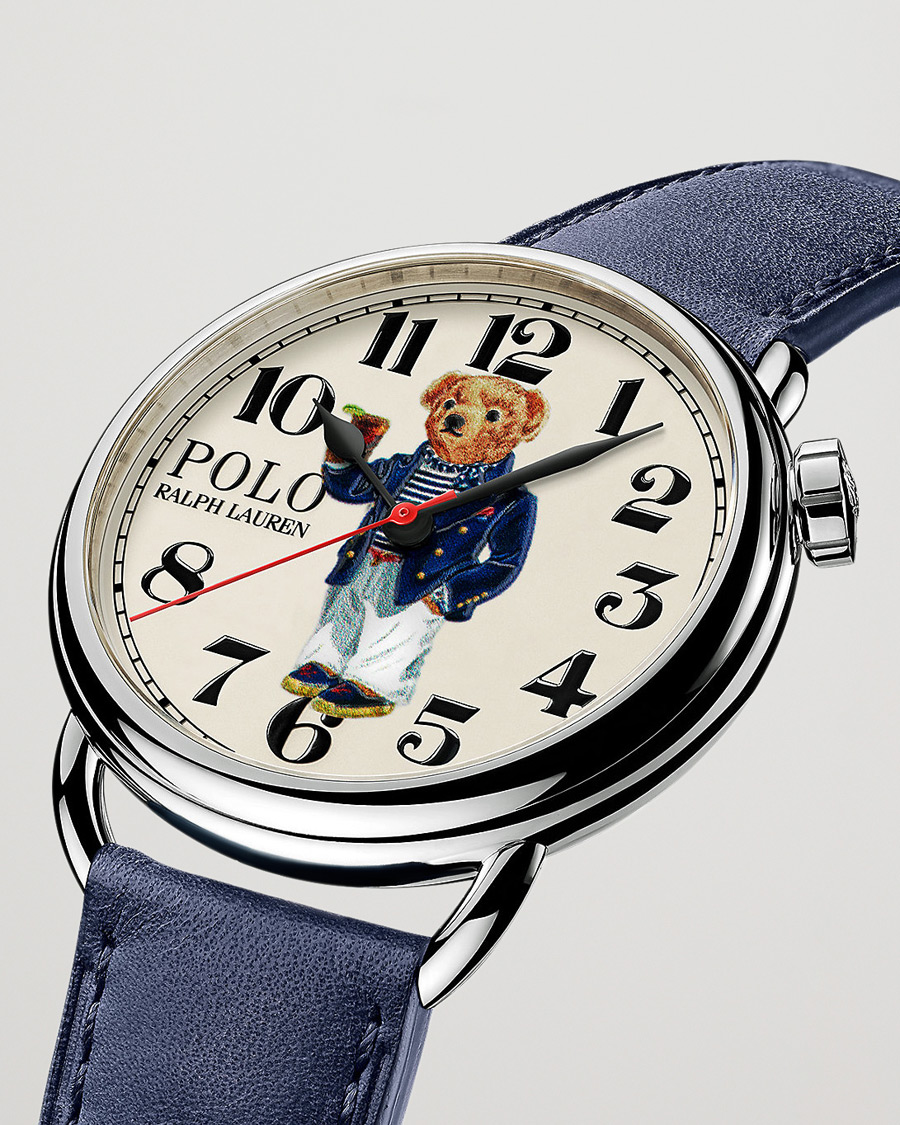 Mies | Preppy Authentic | Polo Ralph Lauren | 42mm Automatic Riviera Bear White Dial 