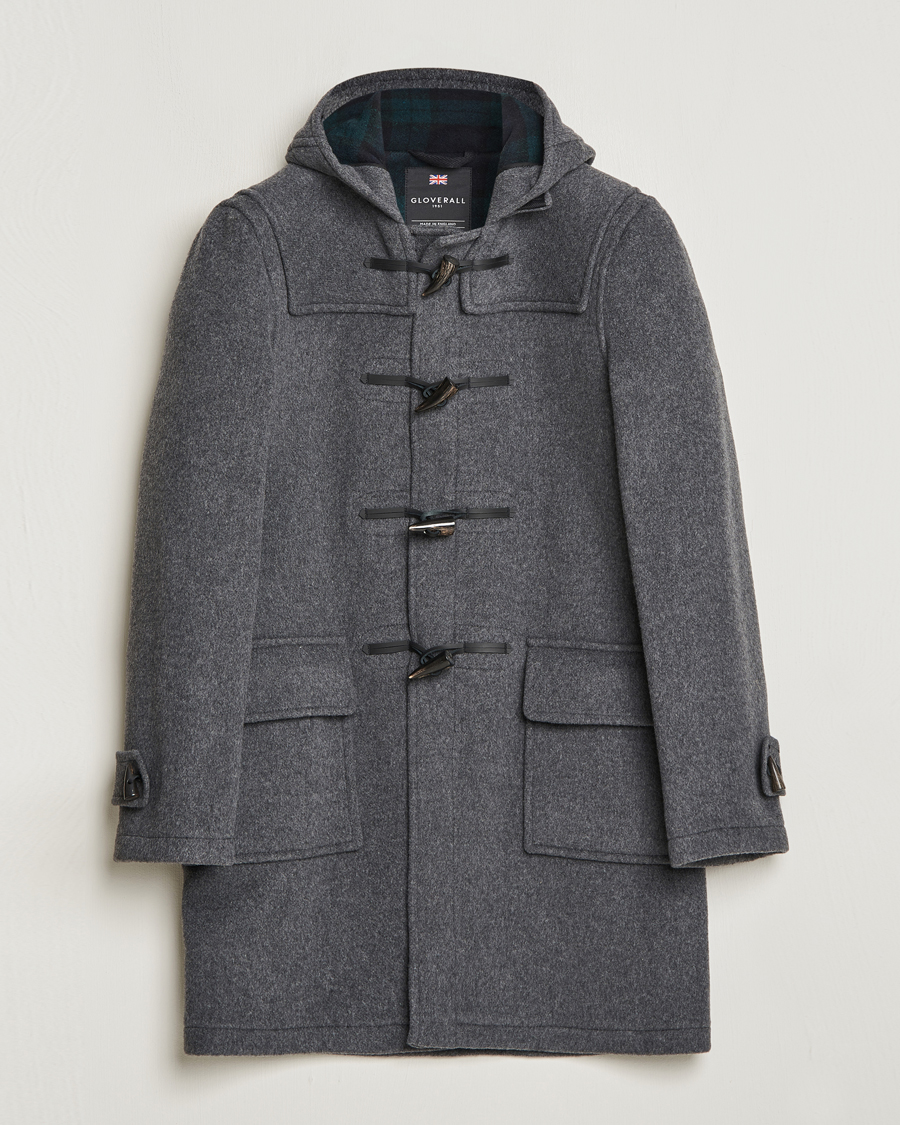Mies | Takit | Gloverall | Morris Duffle Coat Grey/Blackwatch