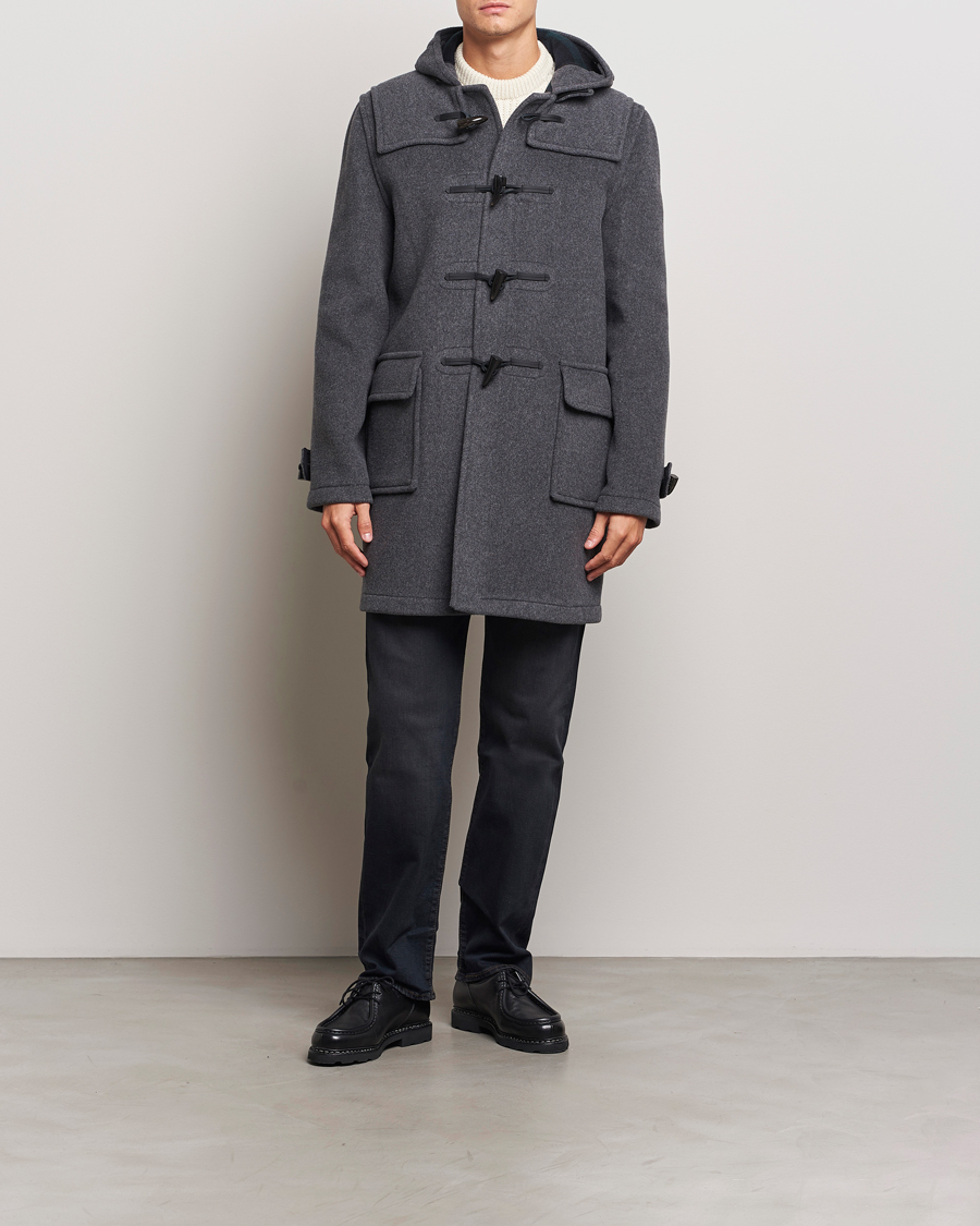 Mies | Takit | Gloverall | Morris Duffle Coat Grey/Blackwatch
