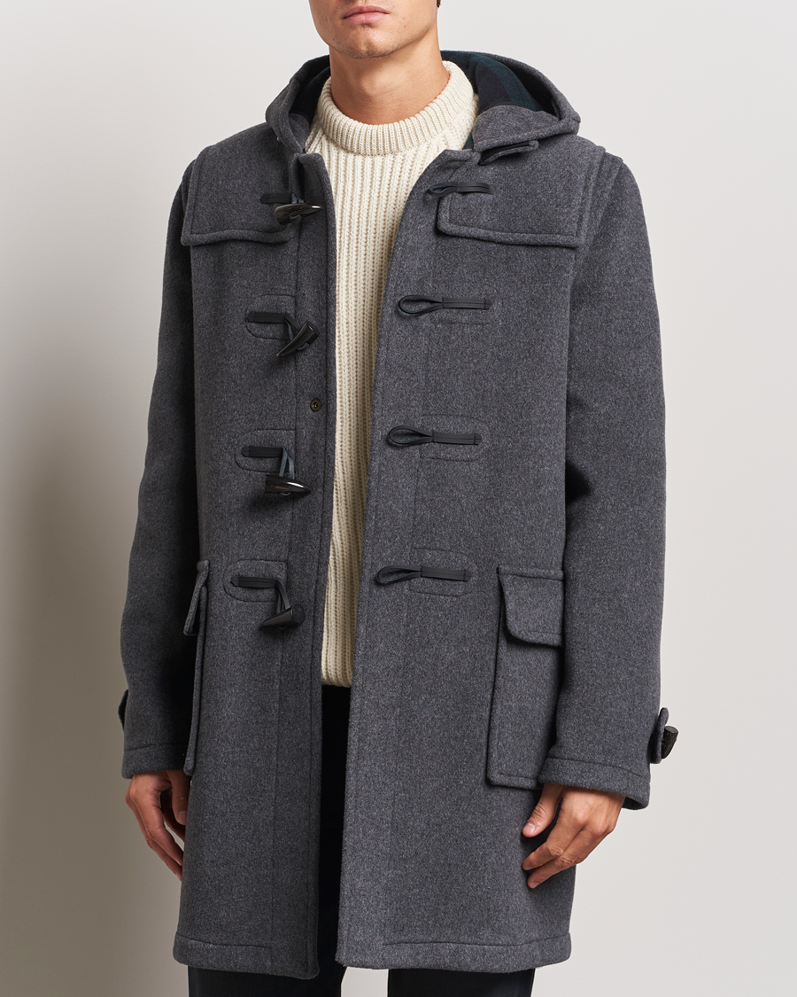 Mies | Takit | Gloverall | Morris Duffle Coat Grey/Blackwatch