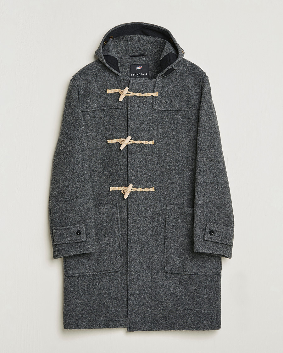 Mies | Takit | Gloverall | 575 Monty Original Duffle Coat Grey/Blackwatch