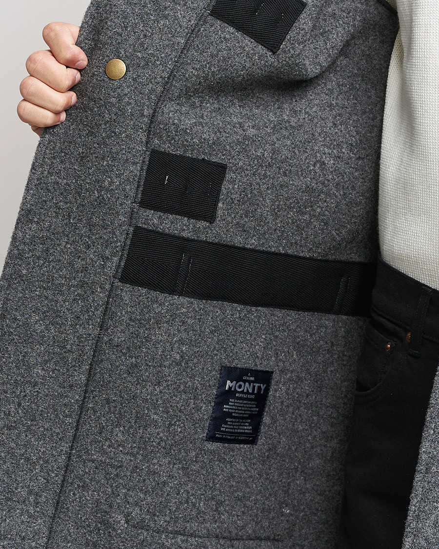 Mies | Takit | Gloverall | 575 Monty Original Duffle Coat Grey/Blackwatch
