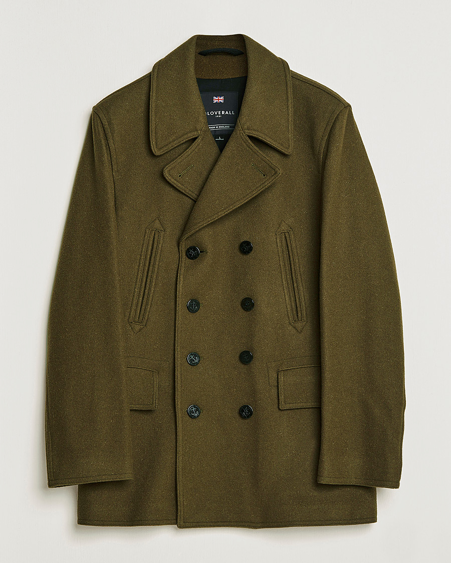 Mies | Takit | Gloverall | Churchill Reefer Peacoat Loden Green