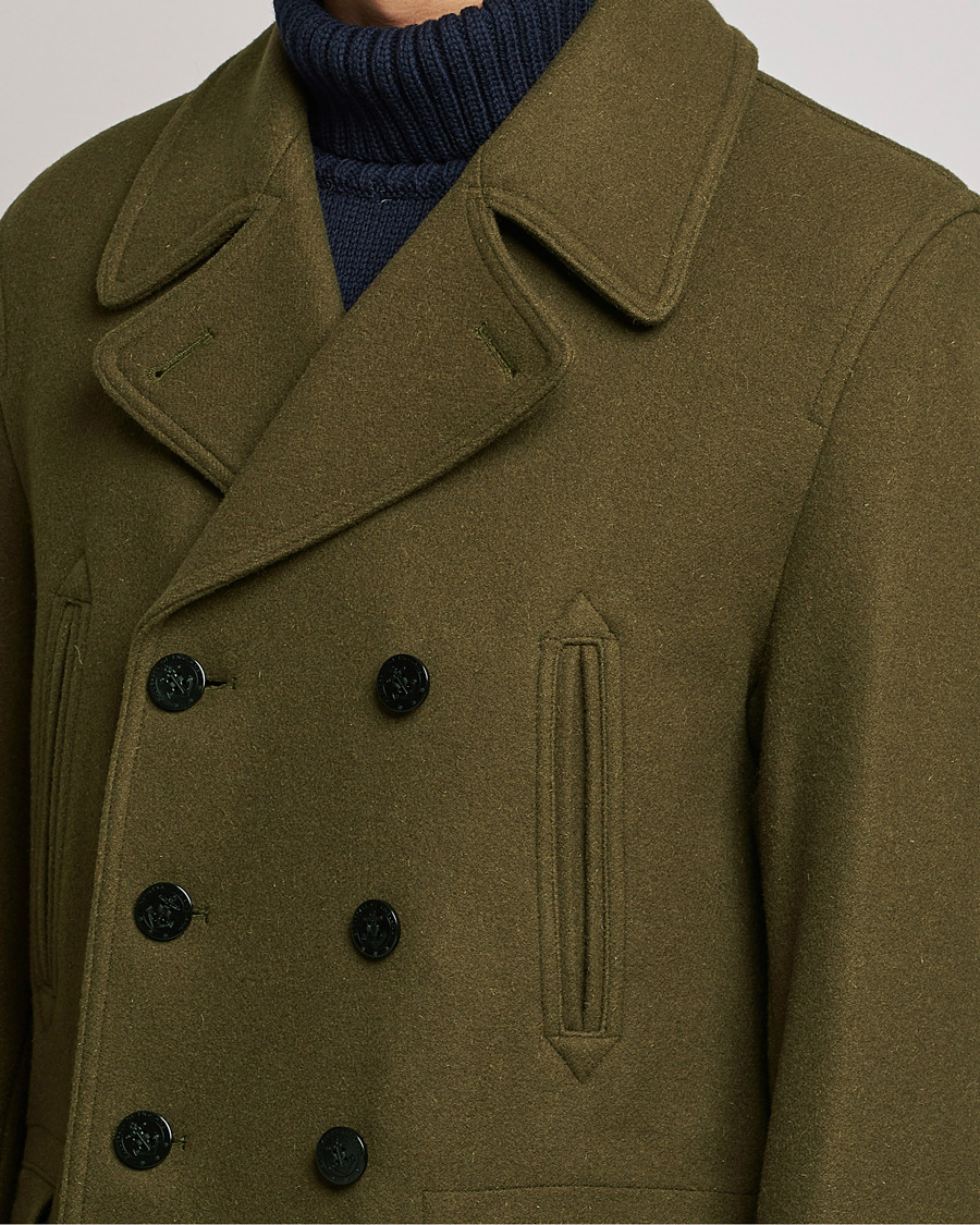 Mies | Takit | Gloverall | Churchill Reefer Peacoat Loden Green