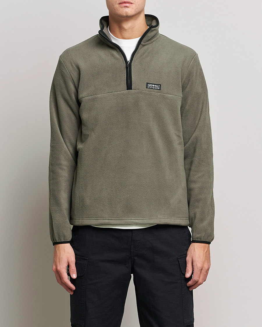 Mies | Puserot | Gramicci | Mock Neck Fleece Grey