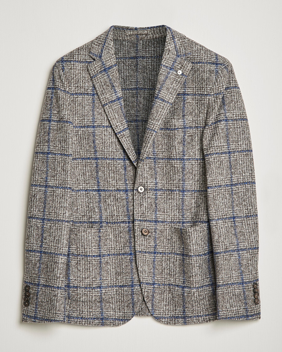 Mies | Pikkutakit | L.B.M. 1911 | Jack Checked Wool Blazer Grey/Blue