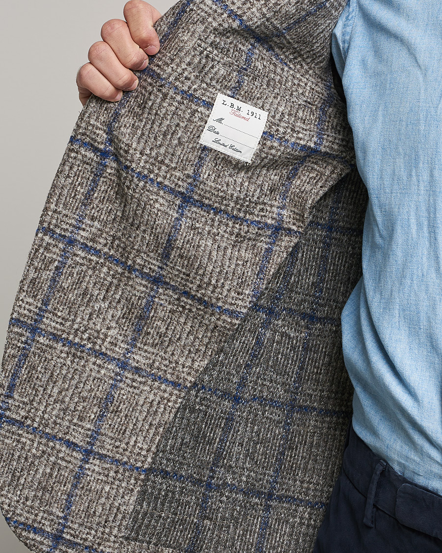 Mies | Pikkutakit | L.B.M. 1911 | Jack Checked Wool Blazer Grey/Blue