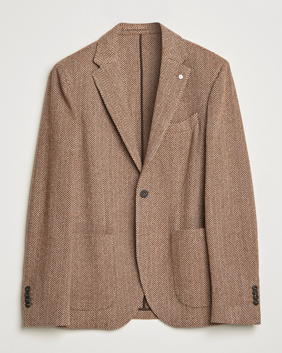 Mies | Pikkutakit | L.B.M. 1911 | Jack Herringbone Wool Blazer Brown