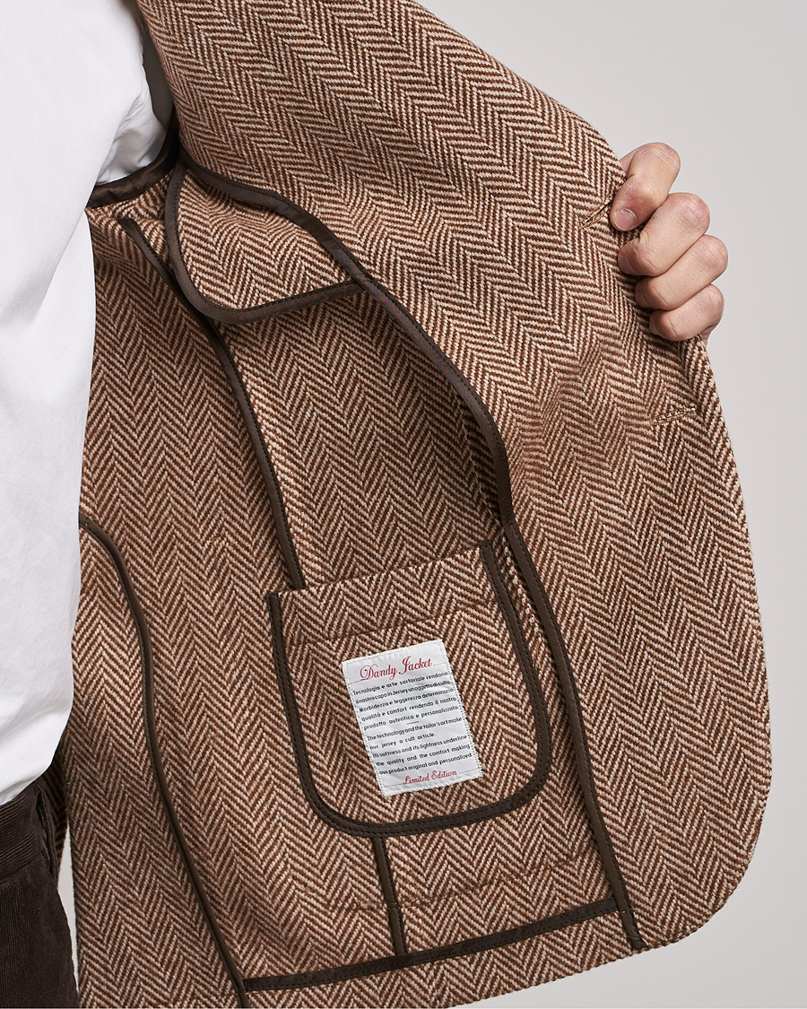 Mies | Pikkutakit | L.B.M. 1911 | Jack Herringbone Wool Blazer Brown