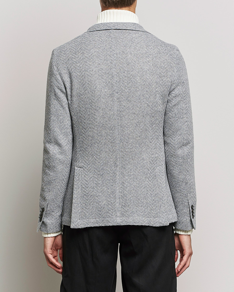 Mies | Pikkutakit | L.B.M. 1911 | Punto Knitted Wool Structure Blazer Grey