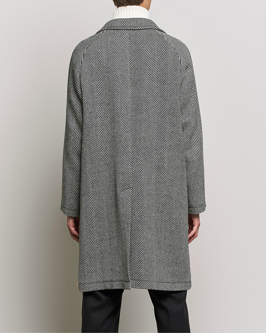 Mies | Takit | L.B.M. 1911 | Herringbone Raglan Wool Coat Black/White