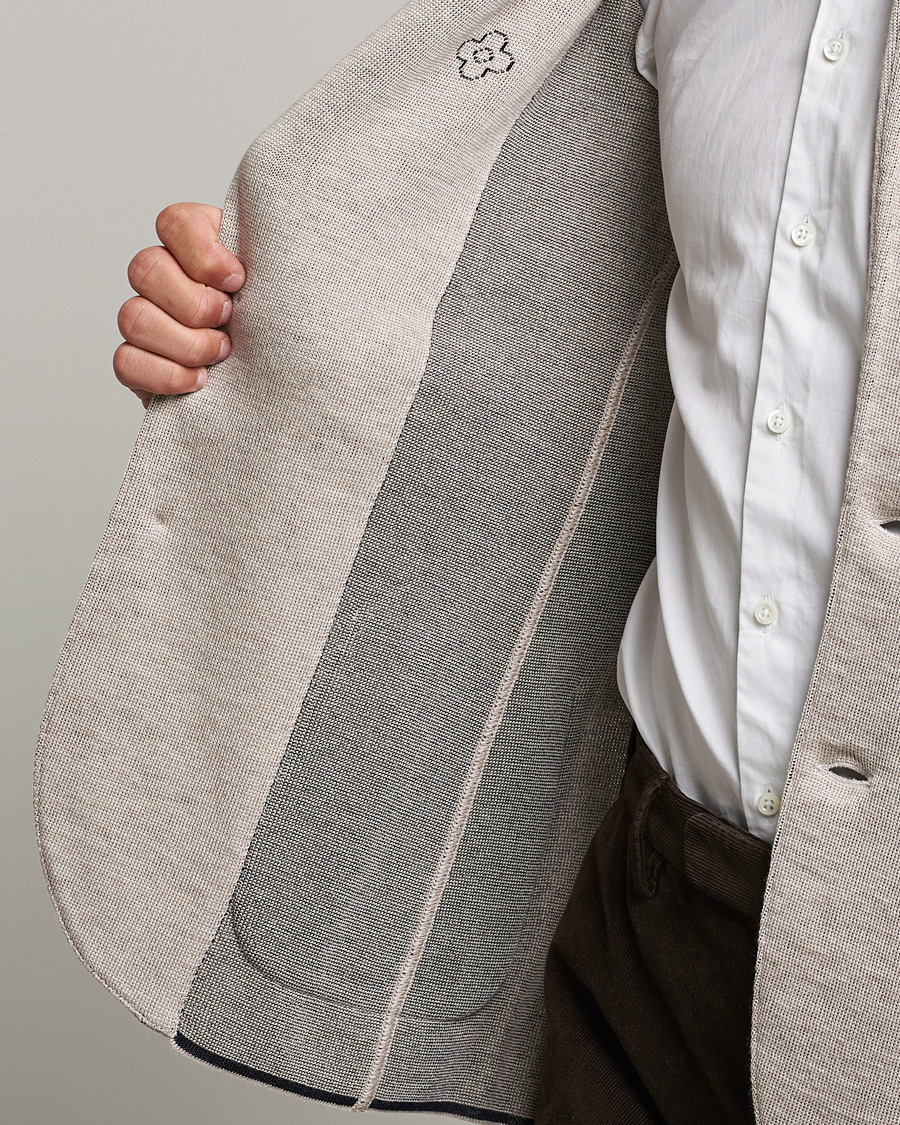 Mies | Pikkutakit | Lardini | Knitted Wool Blazer Beige
