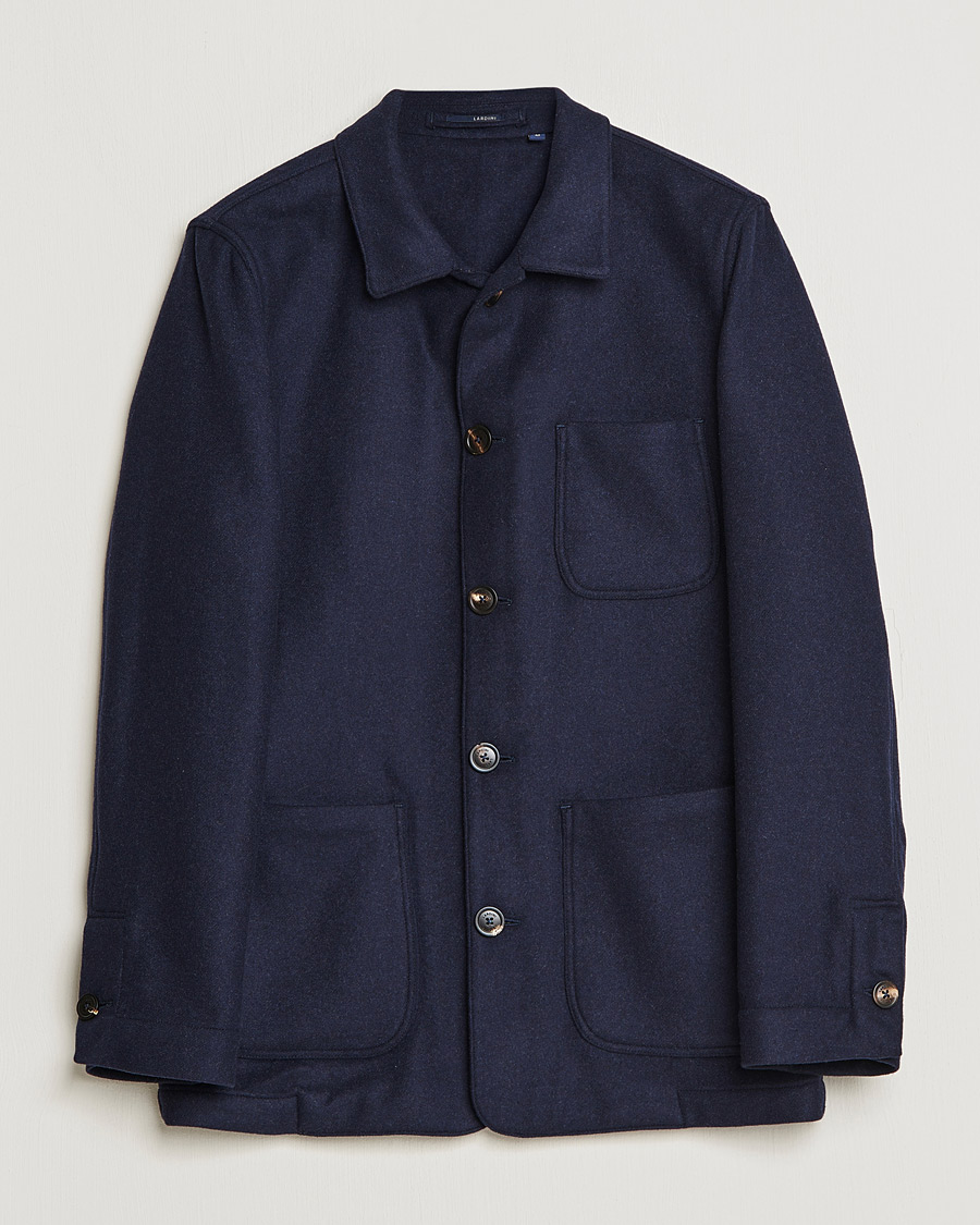 Mies | Kauluspaidat | Lardini | Wool/Cashmere Shirt Jacket Navy