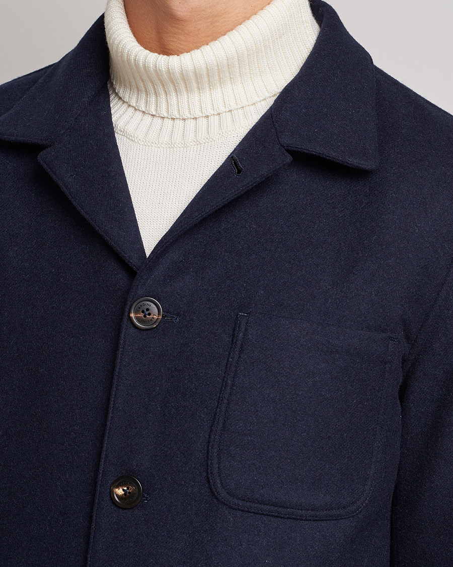Mies | Kauluspaidat | Lardini | Wool/Cashmere Shirt Jacket Navy