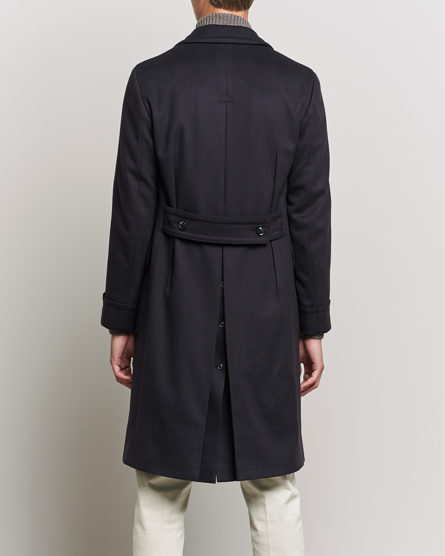 Mies | Takit | Lardini | Ulster Double Breasted Wool Coat Navy