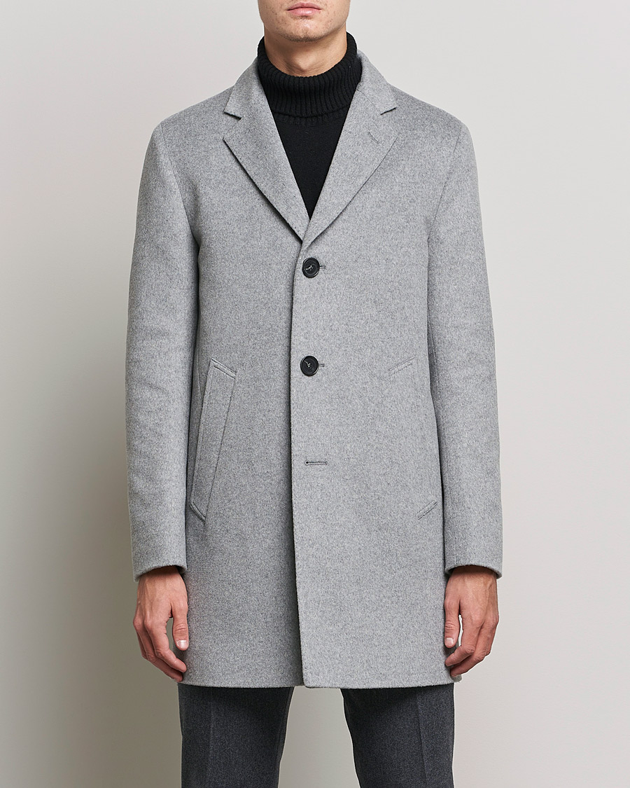 Mies |  | Oscar Jacobson | Storvik Wool/Cashmere Coat Light Grey