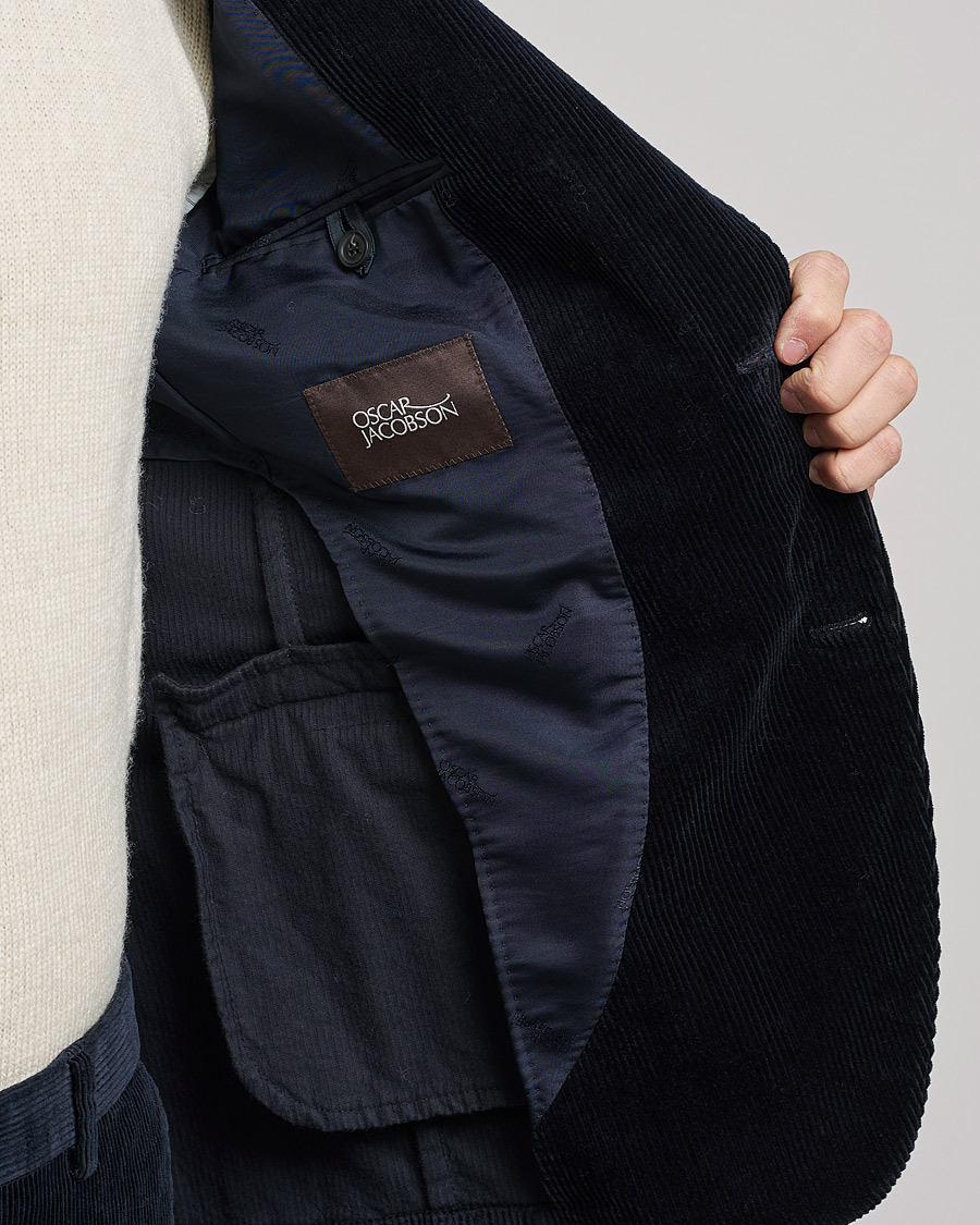 Mies | Pikkutakit | Oscar Jacobson | Ferry Soft Cord Blazer Navy