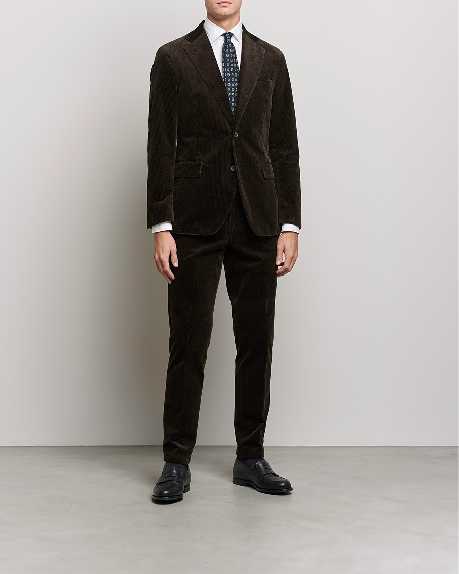 Mies | Pikkutakit | Oscar Jacobson | Ferry Soft Cord Blazer Brown