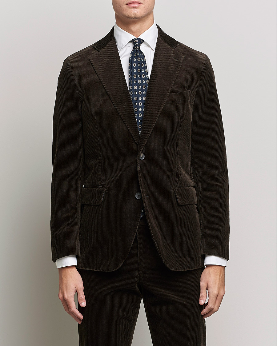 Mies | Pikkutakit | Oscar Jacobson | Ferry Soft Cord Blazer Brown