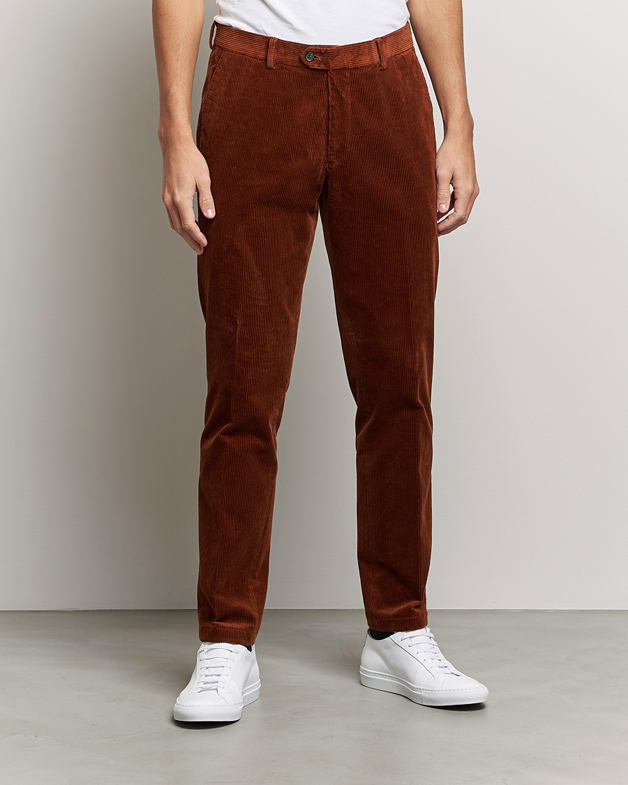 Mies | Housut | Oscar Jacobson | Denz Corduroy Trousers Orange