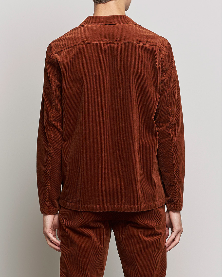 Mies | Kauluspaidat | Oscar Jacobson | Hampus Corduroy Shirt Jacket Orange