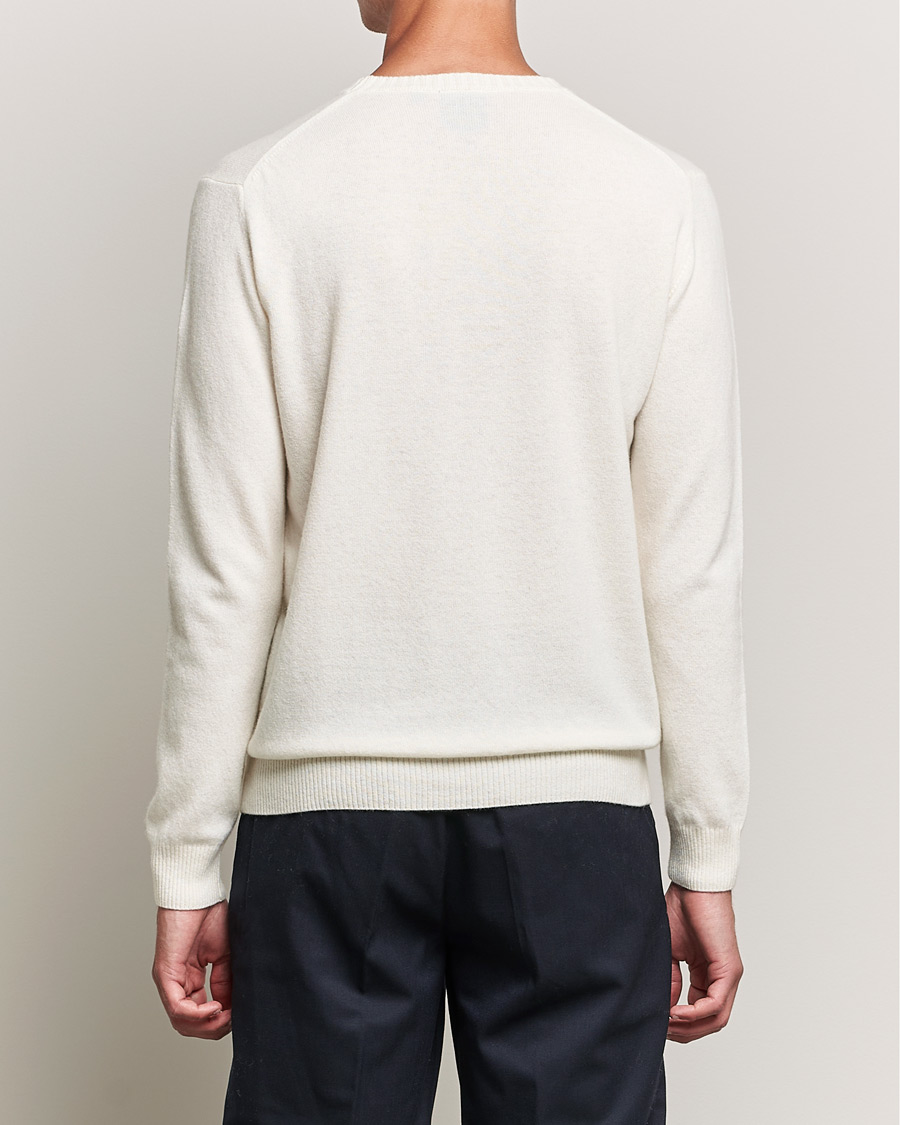 Mies | Puserot | Oscar Jacobson | Valter Wool/Cashmere Round Neck Creme