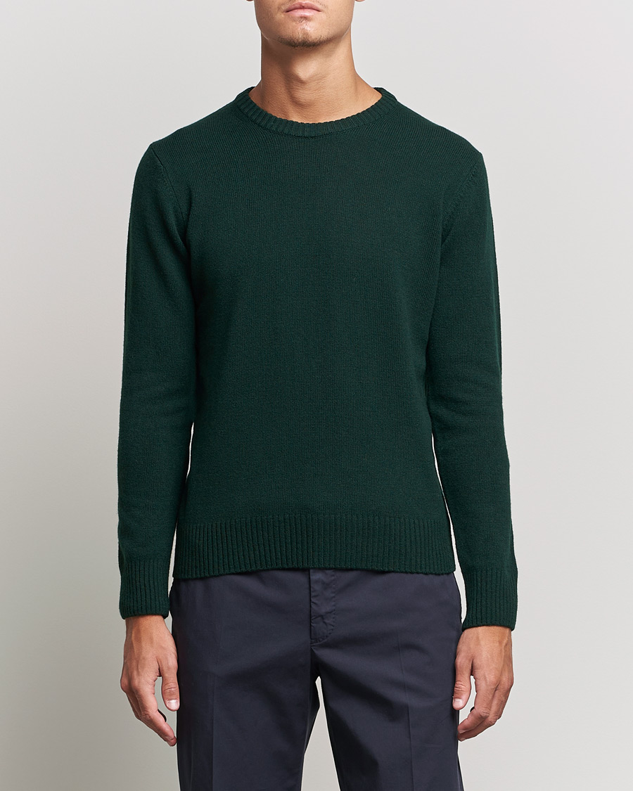 Mies |  | Oscar Jacobson | Emerson Patch Wool Roundneck Green