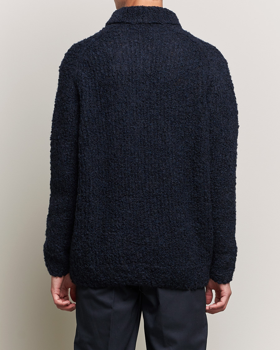 Mies | Puserot | Oscar Jacobson | Krister Wool/Alpaca Rollneck Navy