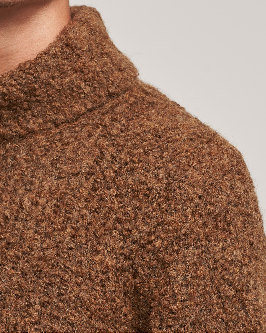 Mies | Puserot | Oscar Jacobson | Krister Wool/Alpaca Rollneck Dark Brown