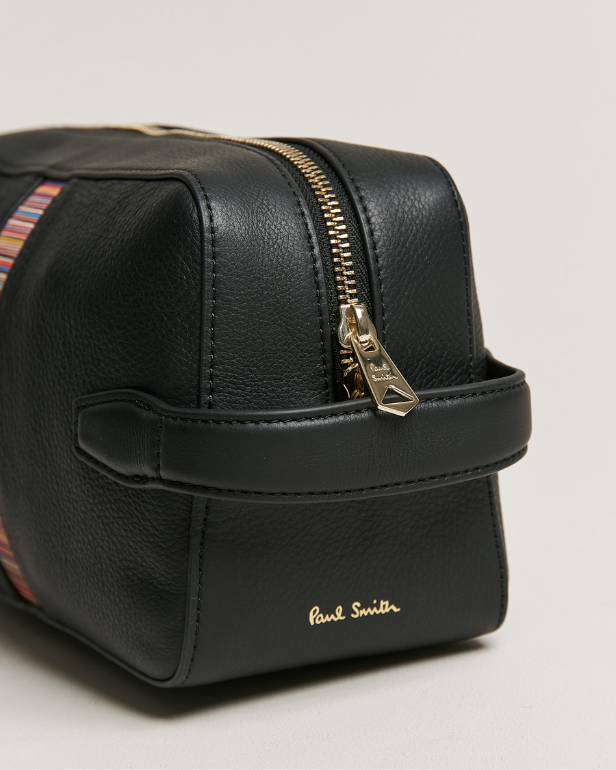 Mies | Paul Smith Leather Stripe Washbag Black | Paul Smith | Leather Stripe Washbag Black