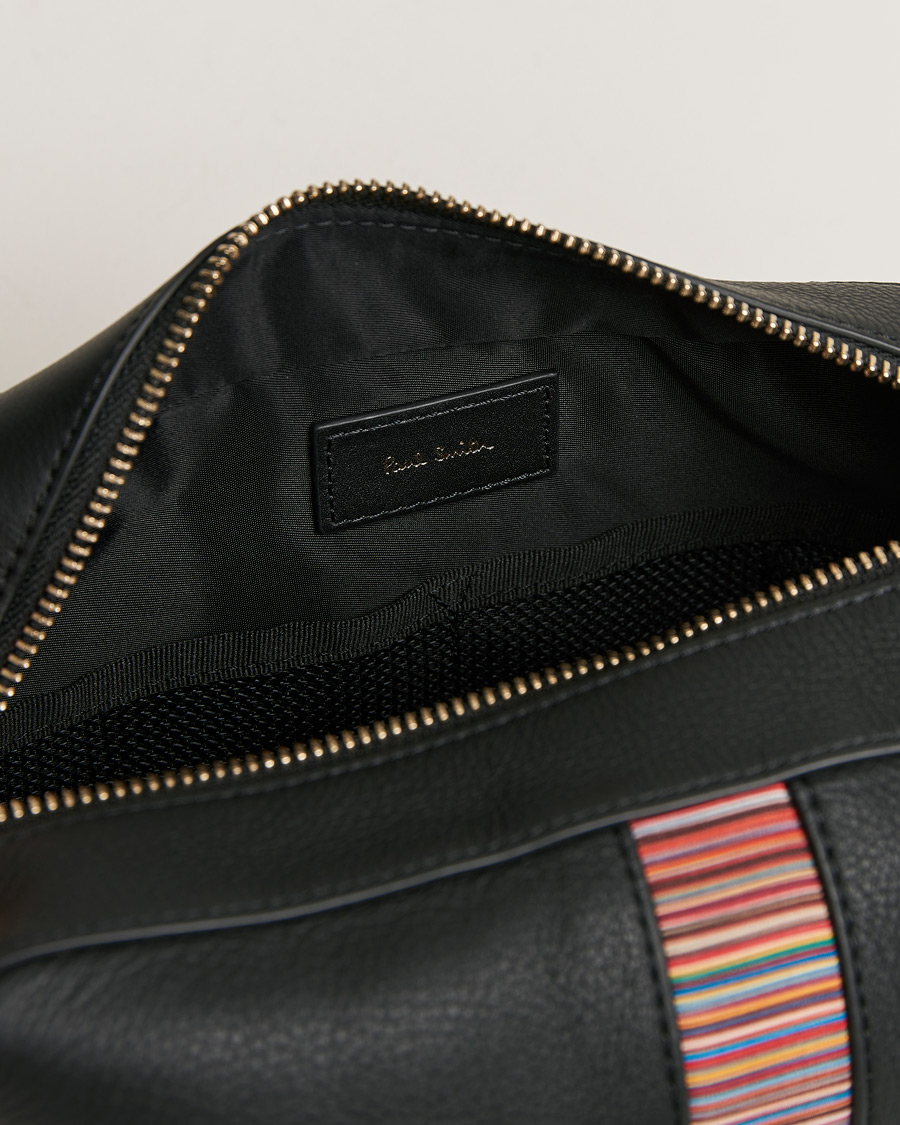 Mies | Paul Smith Leather Stripe Washbag Black | Paul Smith | Leather Stripe Washbag Black