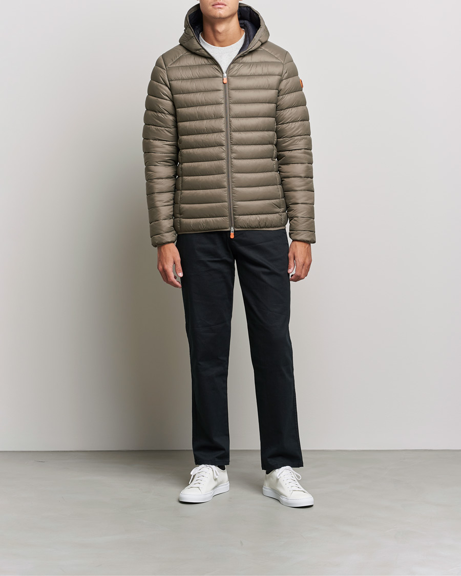 Mies | Takit | Save The Duck | Donald Lightweight Padded Hooded Jacket Mud Grey