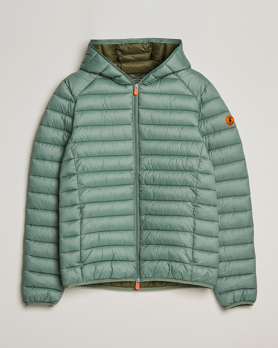 Miehet | Business & Beyond | Save The Duck | Donald Lightweight Padded Hooded Jacket Seaweed Green