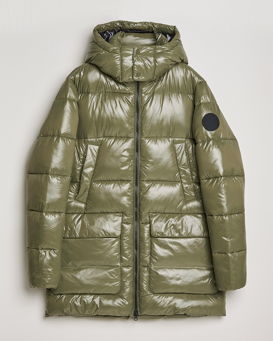 Mies | Takit | Save The Duck | Christian Long Padded Puffer Jacket Laurel Green