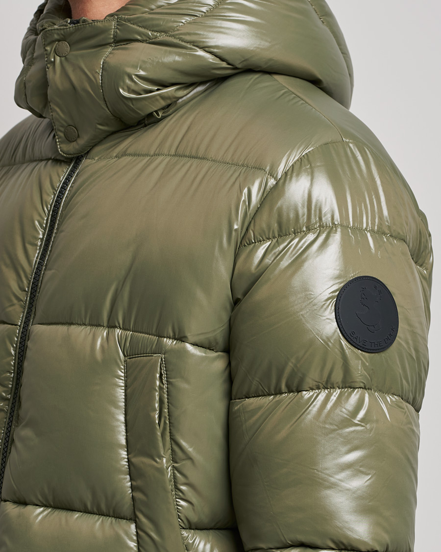 Mies | Takit | Save The Duck | Christian Long Padded Puffer Jacket Laurel Green