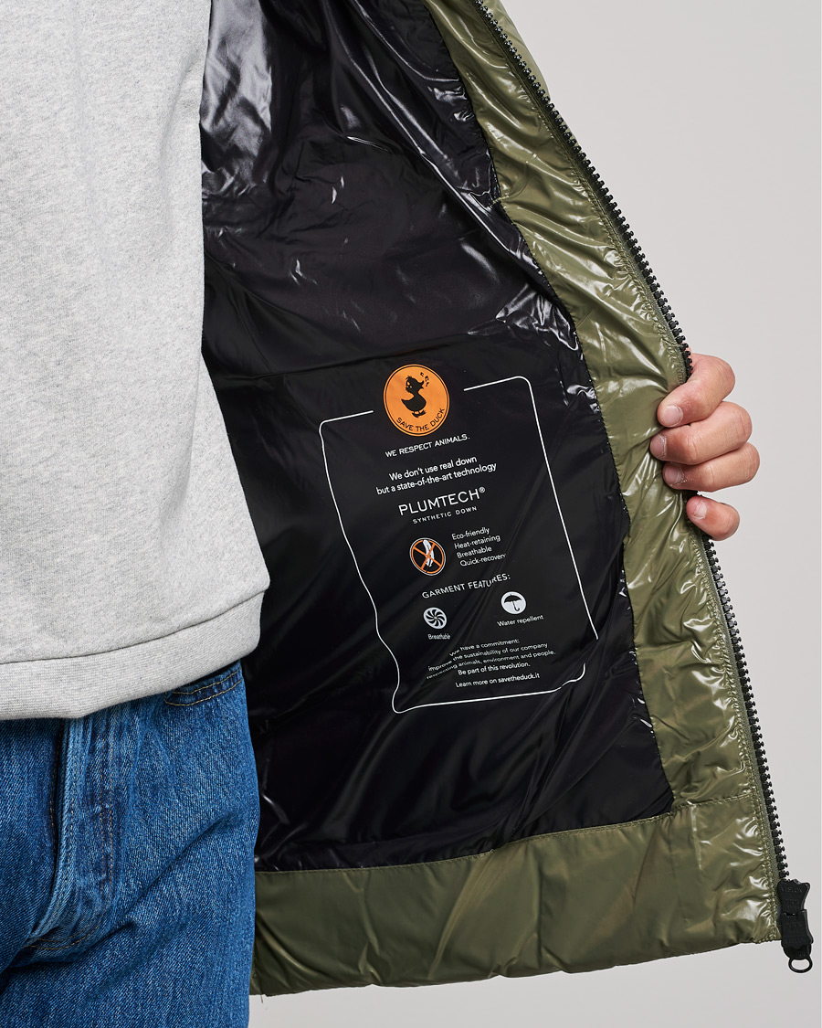 Mies | Takit | Save The Duck | Christian Long Padded Puffer Jacket Laurel Green