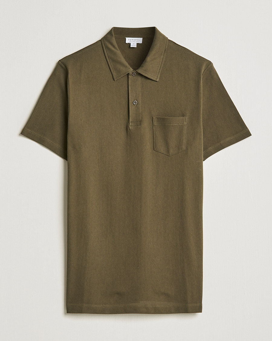 Mies | Pikeet | Sunspel | Riviera Polo Shirt Dark Moss