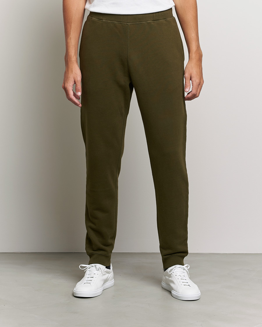 Mies | Housut | Sunspel | Cotton Loopback Track Pants Dark Moss