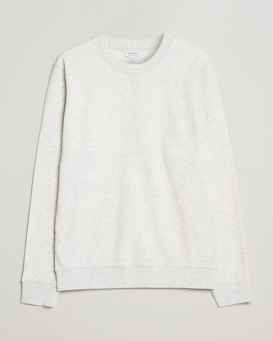 Mies | Puserot | Sunspel | Loopback Sweatshirt Archive White Melange